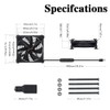 xiaoqijia Quiet 140mm Fan with 10 Speed USB 5V Fan