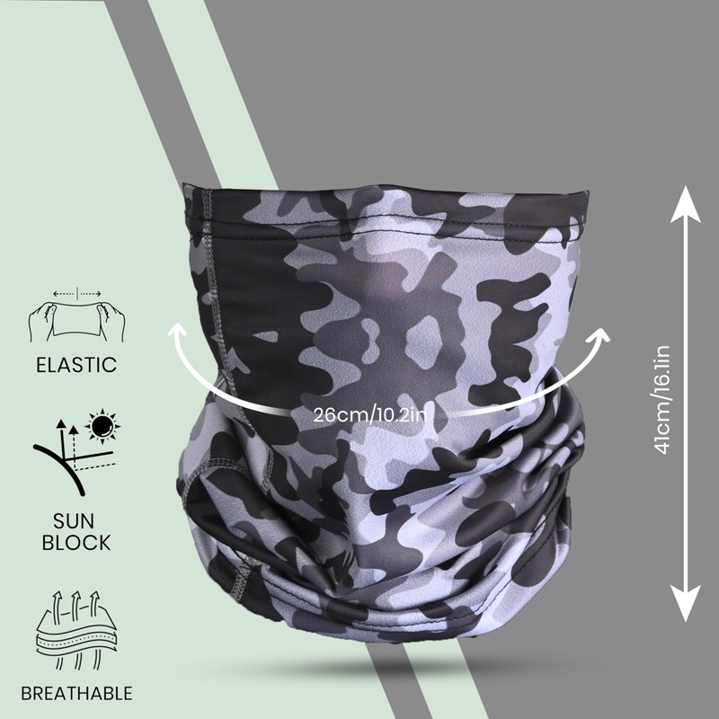 MAXIMO-MOTO MaximoMoto Motorcycle Neck Tube Motorbike Neck Warmer (Camo, Raised