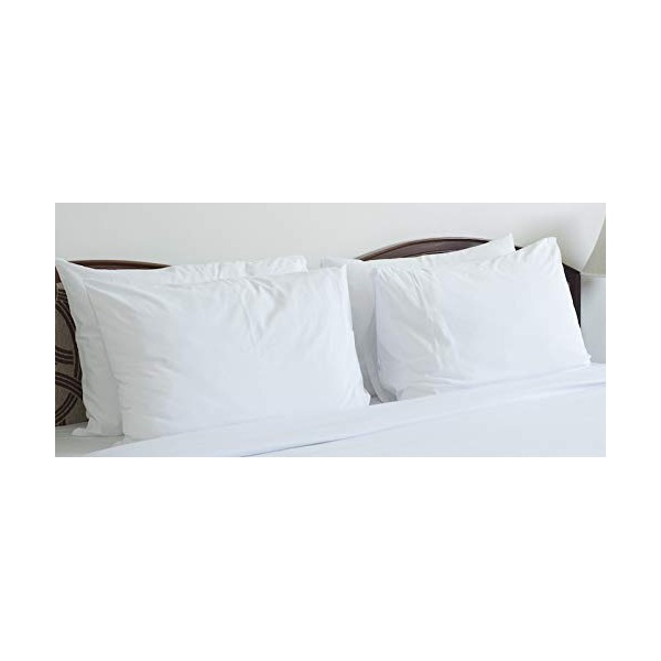 Atlas Polycotton Bulk Pack of 12 Standard Size Pillowcases, 200