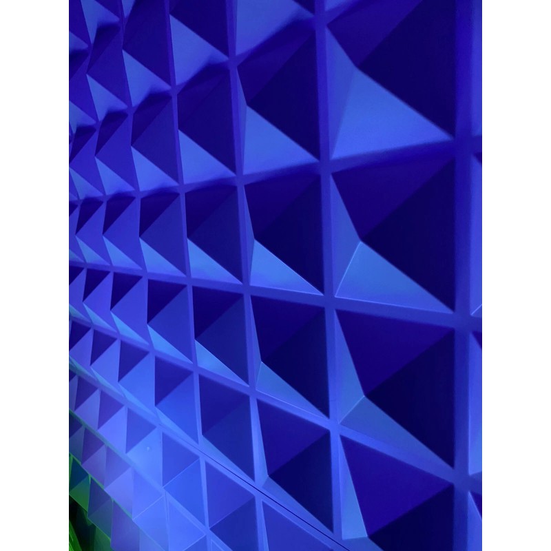 TnvFire 8 Pack Pyramid Acoustic Sound Diffuser Panel Blue PVC