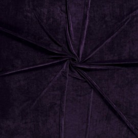 Luxury Stretchy Soft Velvet Velour Fabric Material - Dark Wine, 1MTR 150x100cm