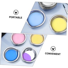 Gatuida 30pcs Stainless Steel Painting Tray Multi Function Color Mixing Palette for Watercolor Pigment Trays for Easy DIY Art Projects