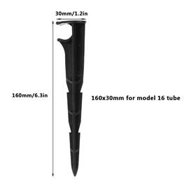 Jenngaoo Pack of 20 Micro Drip System Pipe Holders for 16 Pipes, Garden Hose, Anchor, Ground Spike, Mounting Anchor for Drip Hose, Pearl Hose, Plug-in Fork (160 x 30 mm)