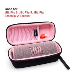 L LTGEM Case for JBL Flip 6, JBL Flip 5, JBL Flip Essential 2 Speaker - Portable Travel Case (Case Only) - Pink