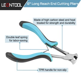 LEONTOOL Long Reach End Cutting Pliers Mini Wire Cutter Pliers Nail Pullers Nail Remover Tool End Cutting Nippers Jewelry Wire Cutter Tool Jewelry Making Pliers