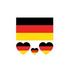 ZPDNURZL 10 Sheets Germany Deutschland Flag Tattoos Stickers 40 Pcs Waterproof Sweat Sports National Flag Removable Fake Tattoos