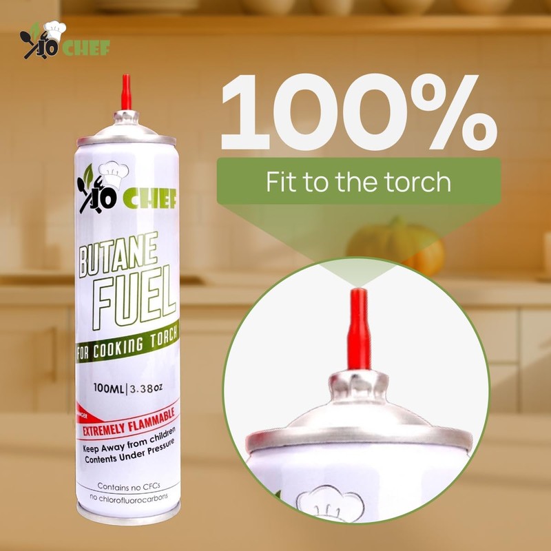 Jo Chef Butane Refill, Butane Torch Fuel Refill, Gas Lighter