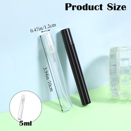 20 Pack Mini Perfume Sample Bottles Clear Plastic Small Spray Bottle Fine Mist Refillable Mini Bottle Small Empty Sample Containers Perfume Mouthwash Atomizer for Cleaning Travel Essential Oils