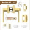 Probrico 5 Pack Gold Entry Door Handles,Satin Brass Heavy Duty