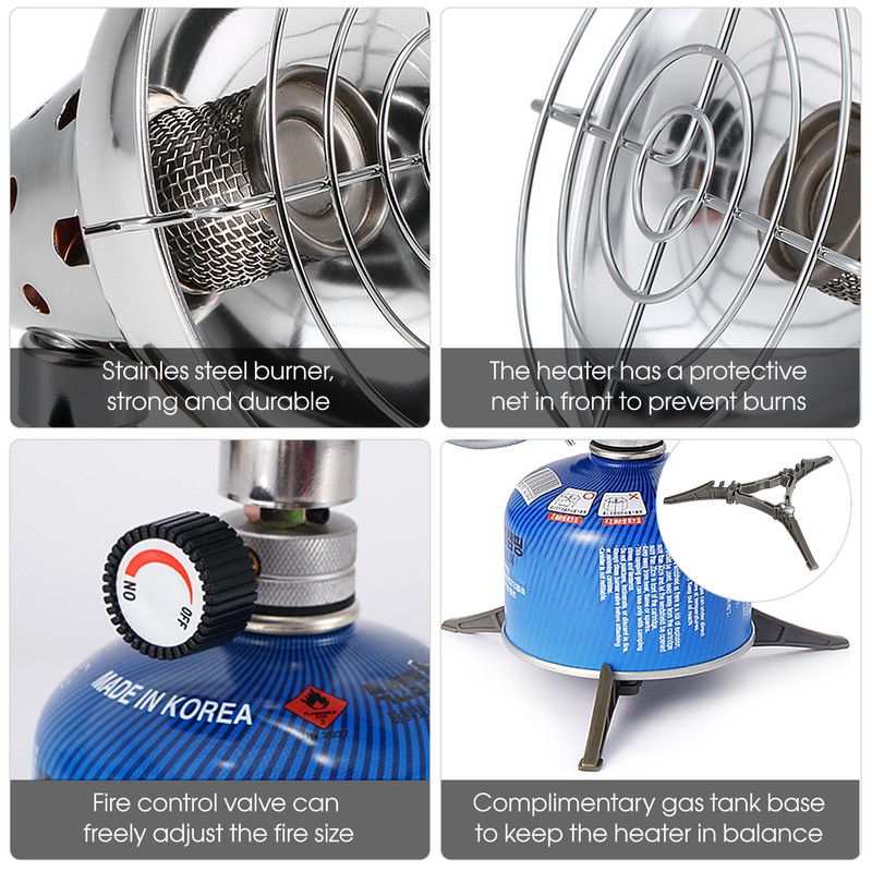 TOMSHOO Portable Gas Heater with Emergency Blanket and 4 Clips