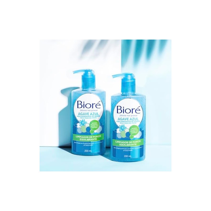 Bioré Limpiador de Poros con Bicarbonato de Sodio, 200 ml