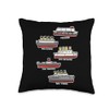 Famous Cruise Ship RMS Titanic Britanic Poseidon Carpathia Throw Pillow