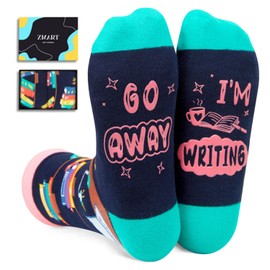 Zmart Cool Gifts for Writers Authors, Writing Socks Author Gifts for Young Writes Women Men, Stocking Stuffers for Writers