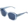 Coach HC8363U CH564 Sunglasses, TRANSPARENT BLUE FRAME / BLUE SOLID