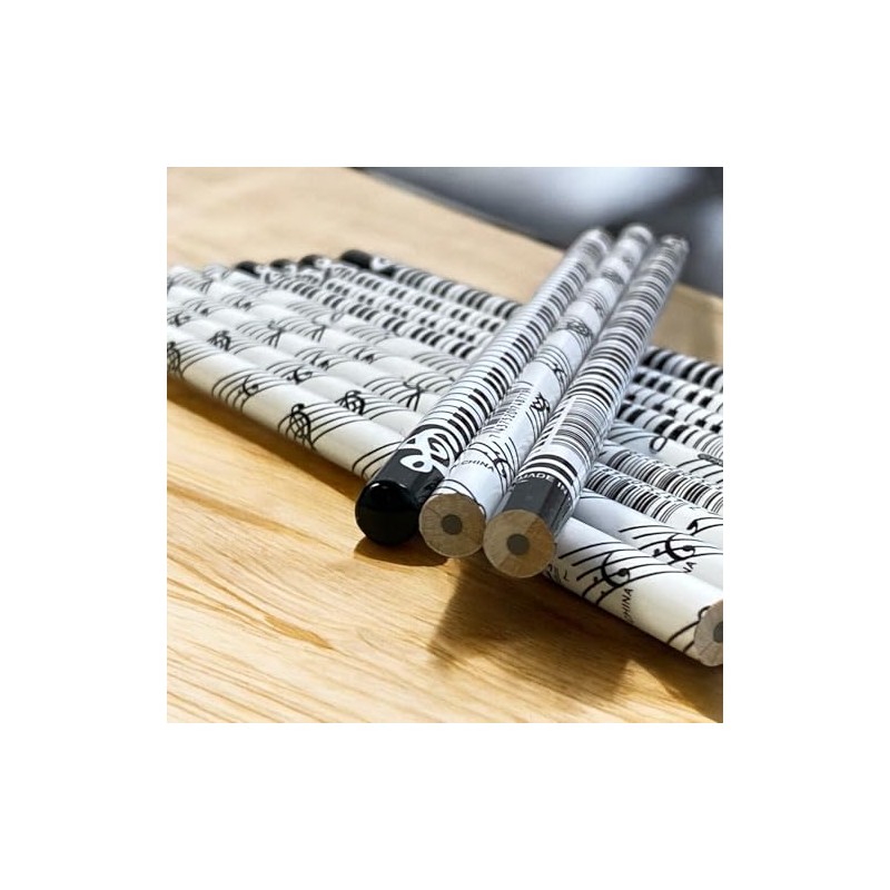 Pack of 12pcs Music Themed Black and White Keyboards HB