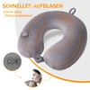 JetsCush Inflatable Travel Pillow Grey