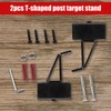 PEUTIER 4pcs Steel Target Hangers, T Post Target Hanger Adjustable