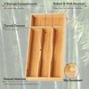 Upassion Bamboo Kitchen Drawer Organizer, 7 Inch Silverware Utensil Holder