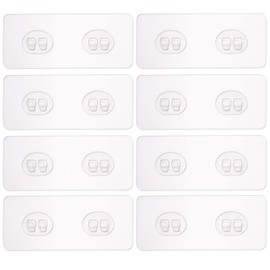 8 Pack Shower Caddy Adhesive for Replacement, Strong Transparent Adhesive for Shower Caddy Sticky Pads, No Drilling for Corner Shelf Basket, Bathroom Storage Shelves, Kitchen Racks and Soap Holder