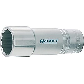 HAZET 900TZ-20.8-13/16 85 mm 12-Point Traction Profile Socket - Chrome-Plated/Polished