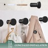GUWINA Children's Single Modern Coat Hooks, Black, 6 Coat Hooks,
