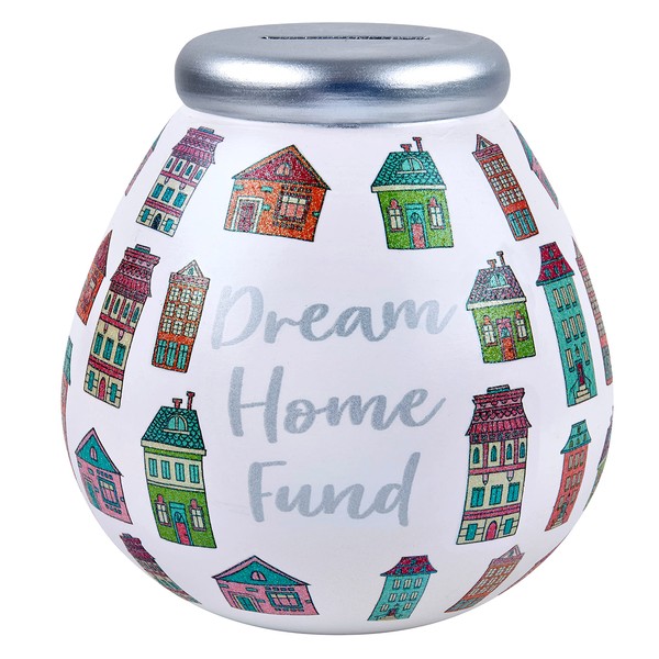 Pot Of Dreams Fund Box | Break to Open Piggy Bank | Artistic Money Saving Jar for Home or Room Dcor | Practical Gift Idea for Women & Men | Ceramic | Multi, One Size