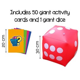 Board Game For Kids 4 5 6 - Indoor & Outdoor Games For Kids & Family - Giant Garden Card Games For Kids 8-12 - Activity Game & Quiz with Giant Dice