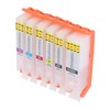 6Pcs Printer Ink Cartridge with Permanent Chip Eco Friendly 6