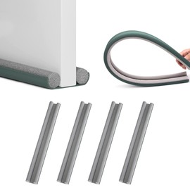 Draft Excluder for Door Bottom with Double Seal - Door Draught Excluder Noise Gap Door Stop Seal - 36 Inch (Pack of 6)