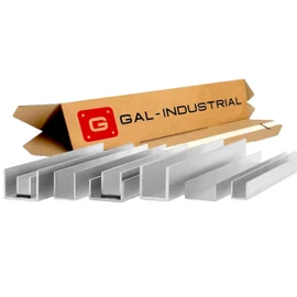 GAL-INDUSTRIAL Aluminium U Profile 20 x 20 x 20 x 2 mm 20 cm Aluminium Profile Aluminium PA38 Aluminium Rail U Profile Cut to Measure