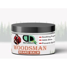 Woodsman Beard Balm for Men (30 Gram) - Natural Beeswax Leave-In Conditioning Formula for Styling and Care, Soothing Properties & Prevents Split Ends