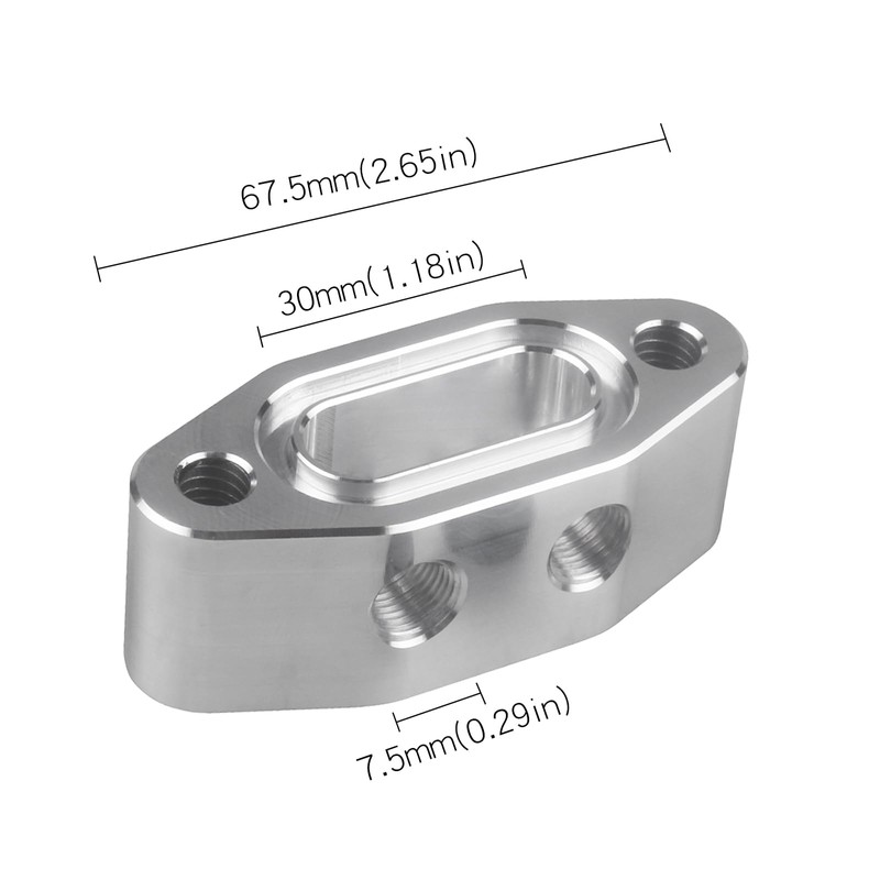 xinyee Oil Feed Line Adapter Plate LS Twin Turbo Dual