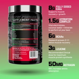 Nutrex Research Nutrex Research EAA Hydration | EAAs + BCAAs Powder | Muscle Recovery, Strength, Muscle Building, Endurance | 8G Essential Amino Acids + Electrolytes | Apple Pear 30 Servings