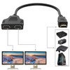 HDMI Splitter Adapter,1080P HDMI Male to Dual HDMI Femal 1