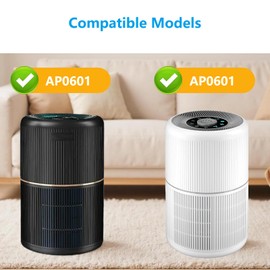 AP0601 Replacement Filter Suitable for Airtok AP0601 Air Purifier 4-in-1 H13 Replacement HEPA Filter Activated Carbon Filter Pre-Filter, Pack of 2