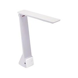 Bostitch Office KT-VLED1810-WHITE Powered Rechargeable Battery LED Desk Lamp, 3 Color Temperatures, Flip Open, White