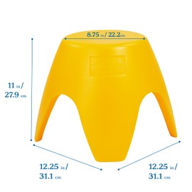 ECR4Kids Ayana Stool Set, Flexible Seating, Yellow, 4-Pack