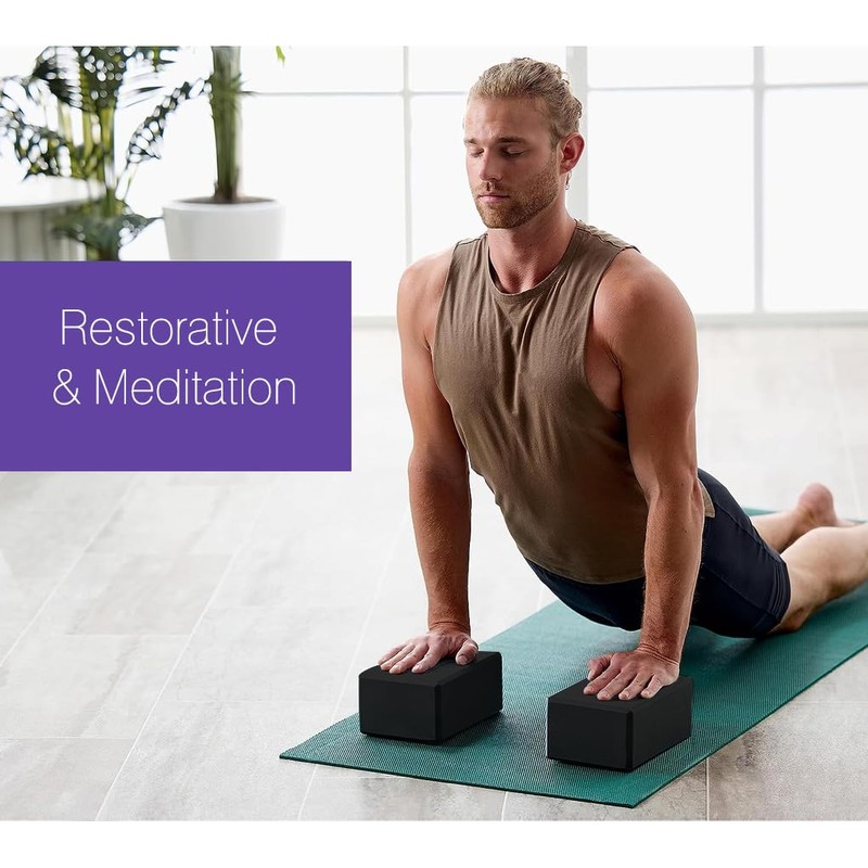 Vivva Yoga Blocks, 9"x6"x4" Yoga Blocks 2 Pack, Premium EVA