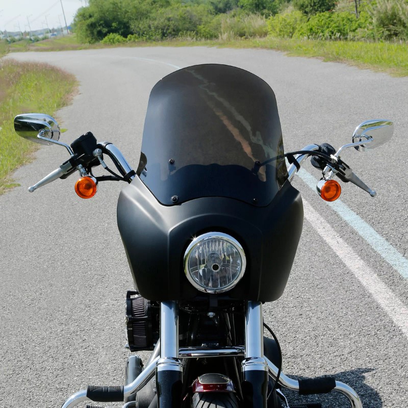 TCMT Front Headlight Fairing 15'' Windshield Fit For Harley Dyna