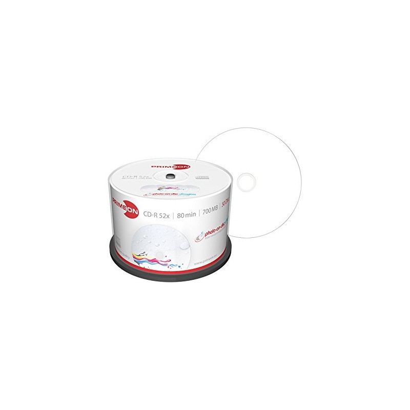 Primeon CD-R 80Min/700MB/52x Cakebox (50 Disc), 2761109 ((50 Disc) photo-on-disc