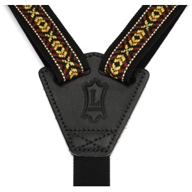 Levy's Leathers 1" Nylon Jacquard Weave Style Classical Guitar and Ukulele Strap; Yellow (M20JN-002)
