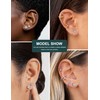 5 Pairs Earrings Sets Titanium Hypoallergenic Cubic zirconia Earrings for