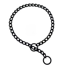 ChampWei Matte Black Dog Choke Collar Slip P Chain,Heavy Chain Dog Metal Training Choke Collars, Adjustable Weather Proof Alloy Steel Necklace for Small Medium Large Dogs (3XL)