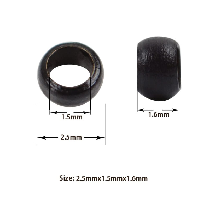 500 Pcs 2.5mm Copper Nano Rings Micro Links Beads for