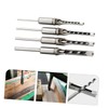 jojofuny 4pcs Mortise Drill Bit for Woodworking Square Hole Drill