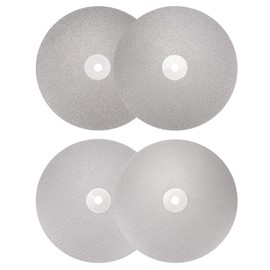 HARFINGTON Diamond Flat Lap Disc Set 8" x 1/2" Arbor 80/120/180/500 Grit Abrasive Wheel Lapping for Grinding Sanding Ceramics, Glass, Stones