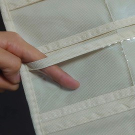 BB Brotrade Hanging Jewelry Organizer,Accessories Organizer,32 Pocket Organizer for Holding Jewelries (Beige-32 Pockets)