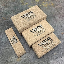 Flat Beveled Cork Sanding Block for Guitar Luthiers - Tool - Carpenter - Files - Guitar - Bodies - Wood - Furniture - Bass - Repair instruments - 4 pcs - LCBS-SET