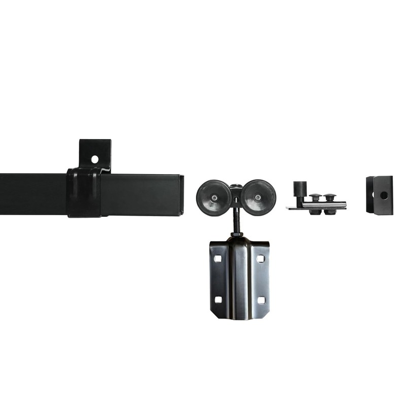 DIYHD 12FT Box Rail Heavy Duty Exterior Sliding Barn Door