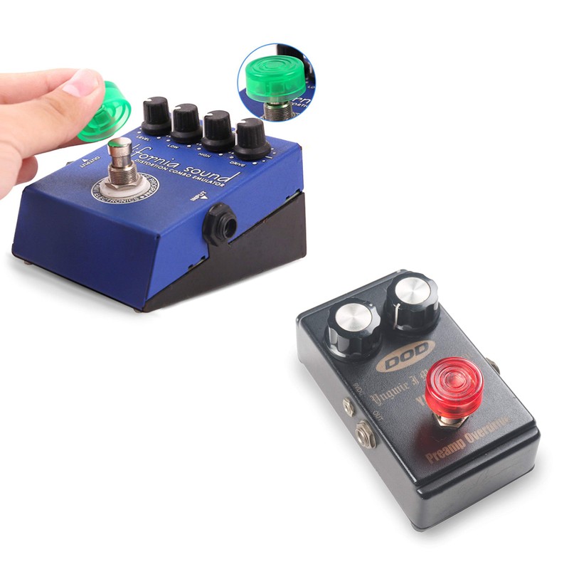 16 Pcs Guitar Effect Footswitch Topper,Foot Nail Cap Pedal Topper,Protection